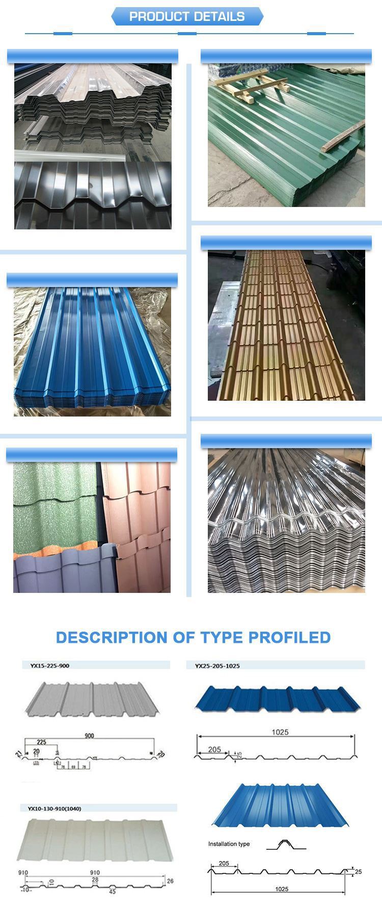 Building Material Aluzinc Metal Roofing Sheet