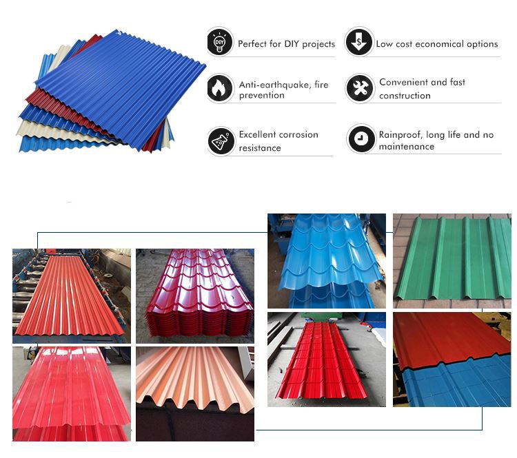 Corrugated PPGL Color Coated Roofing Sheet 