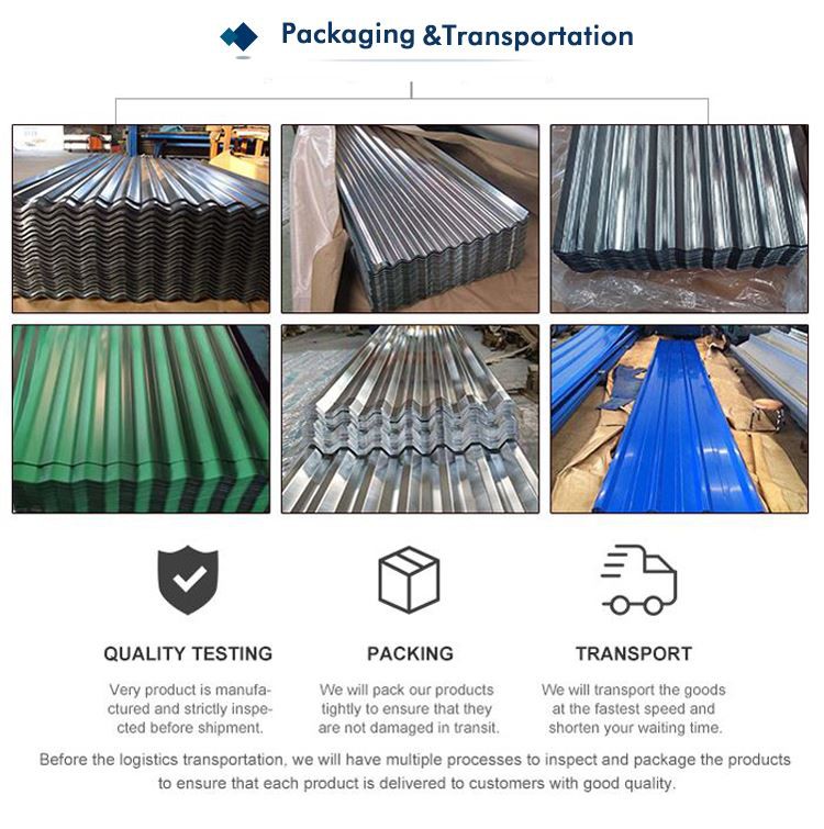 Corrugated PPGL Color Coated Roofing Sheet  packing