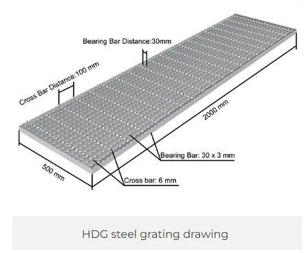Heavy Duty Galvanized Steel Welded Serrated Anti-slip Trench Cover Floor Bar Grating Heavy Duty Galvanized Steel Welded Serrated Anti-slip Trench Cover Floor Bar Grating